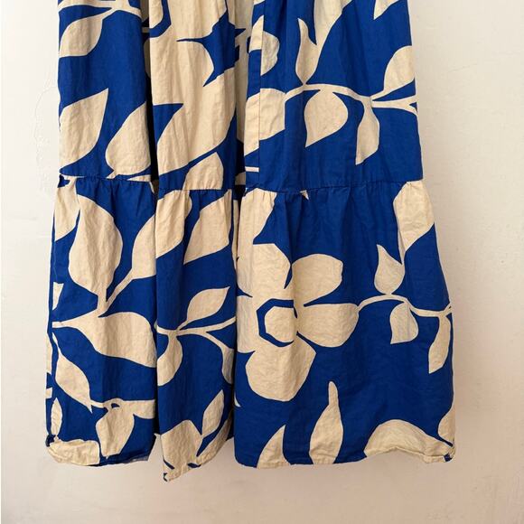 Meadow Rhode Cottagecore Dress Size XL Blue Floral Puff Sleeve Maxi Cotton - Picture 7 of 12